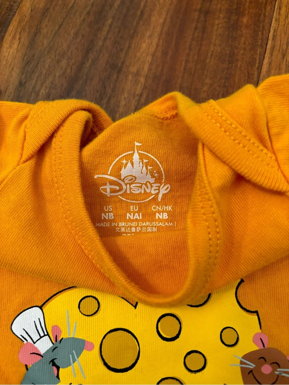 Disney Ratatouille Remy Emile Orange Short Sleeve Onesie